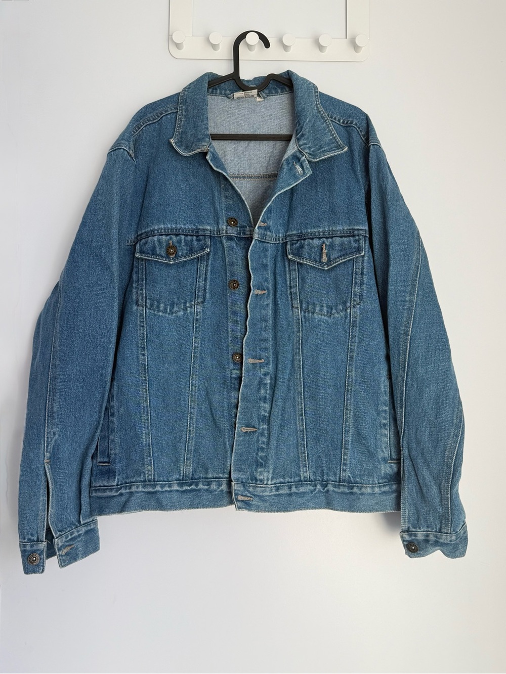 Vintage Style David Bowie Blue Oversized Denim Jacket